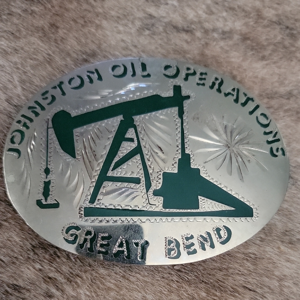 Belt Buckle - Johnston Oil - Great Bend, KS.